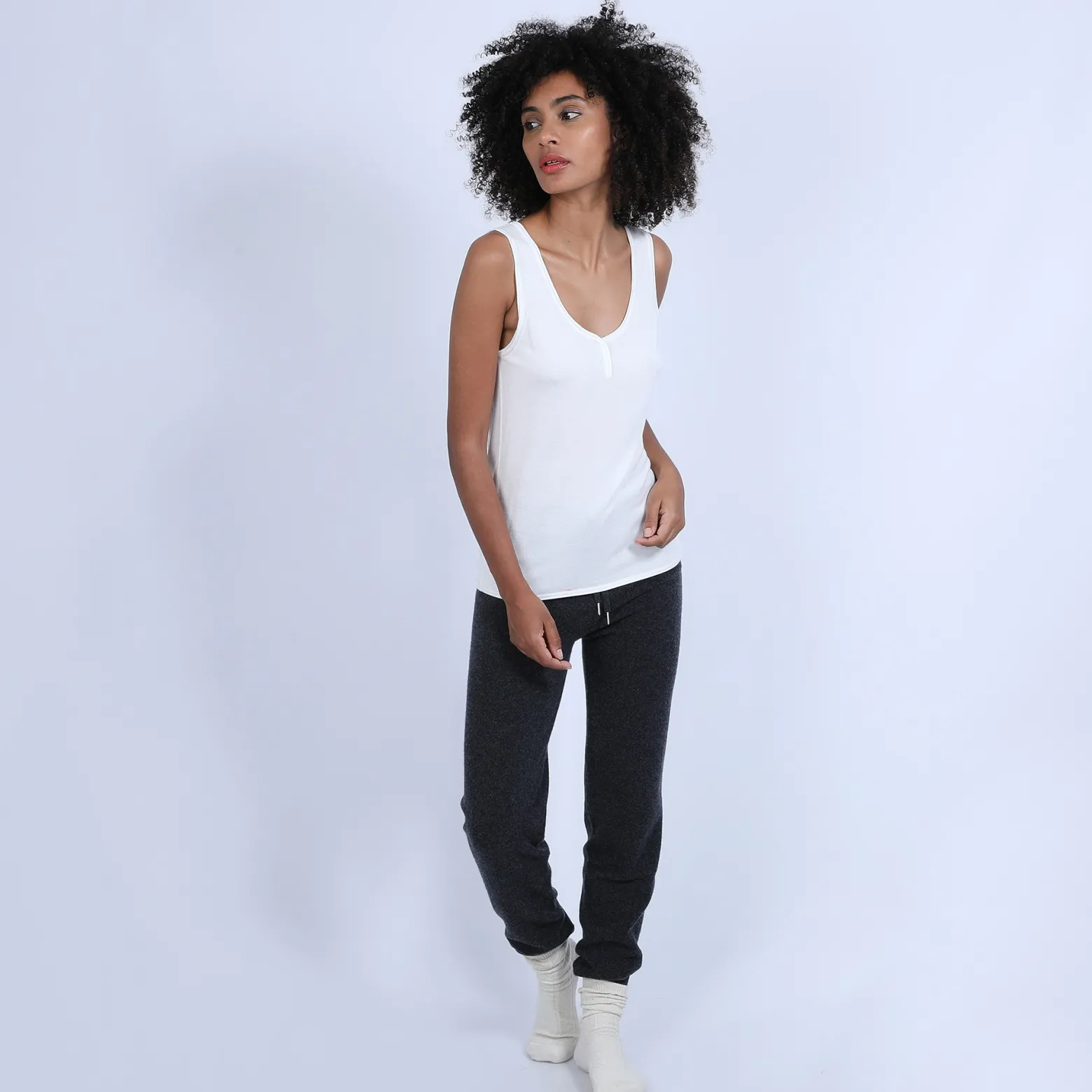 Montagut Bamboo cachemere tank top - Hoatti