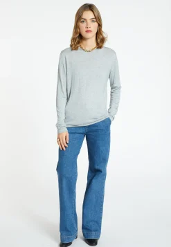 Montagut Bamboo cashmere scoop-neck T-shirt - Aelia