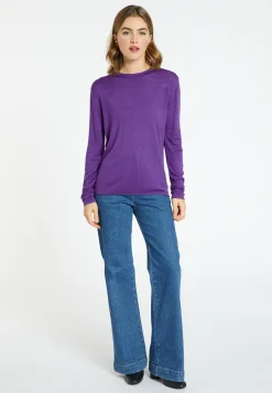 Montagut Bamboo cashmere scoop-neck T-shirt - Aelia