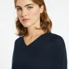 Montagut Bamboo cashmere V-neck T-shirt - Aeline