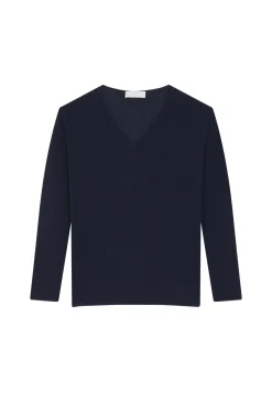 Montagut Bamboo cashmere V-neck T-shirt - Aeline