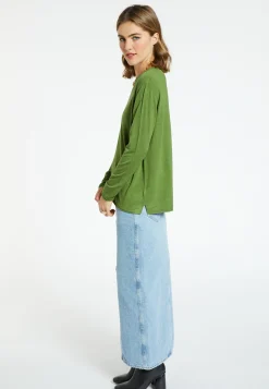 Montagut Bamboo cashmere V-neck T-shirt - Aeline
