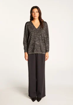 Montagut Batwing sleeve wool and lurex sweater - Boxe Lux