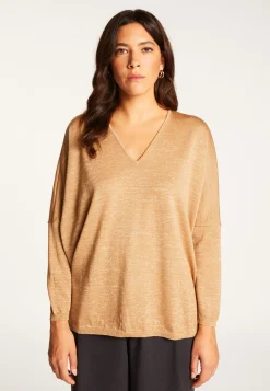 Montagut Batwing sleeve wool and lurex sweater - Boxe Lux