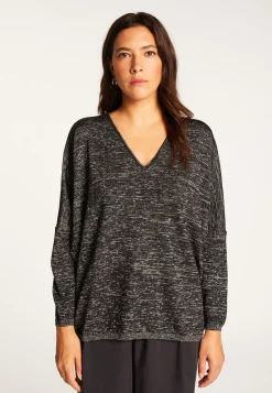Montagut Batwing sleeve wool and lurex sweater - Boxe Lux