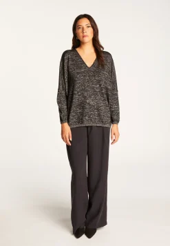 Montagut Batwing sleeve wool and lurex sweater - Boxe Lux