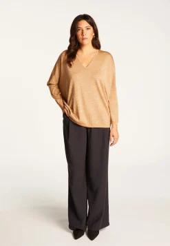 Montagut Batwing sleeve wool and lurex sweater - Boxe Lux