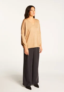Montagut Batwing sleeve wool and lurex sweater - Boxe Lux