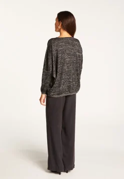 Montagut Batwing sleeve wool and lurex sweater - Boxe Lux