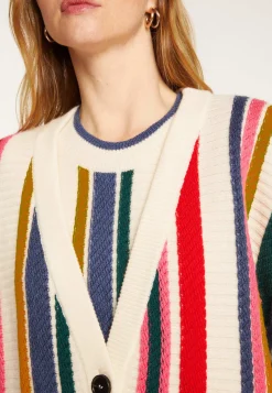 Montagut Bayadere striped wool vest - Romy