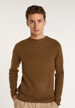 Montagut Button shoulder 4 ply cashmere jumper - Fernand