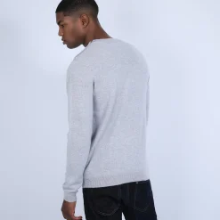 Montagut Button shoulder 4-ply cashmere jumper - Bonifas