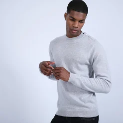 Montagut Button shoulder 4-ply cashmere jumper - Bonifas