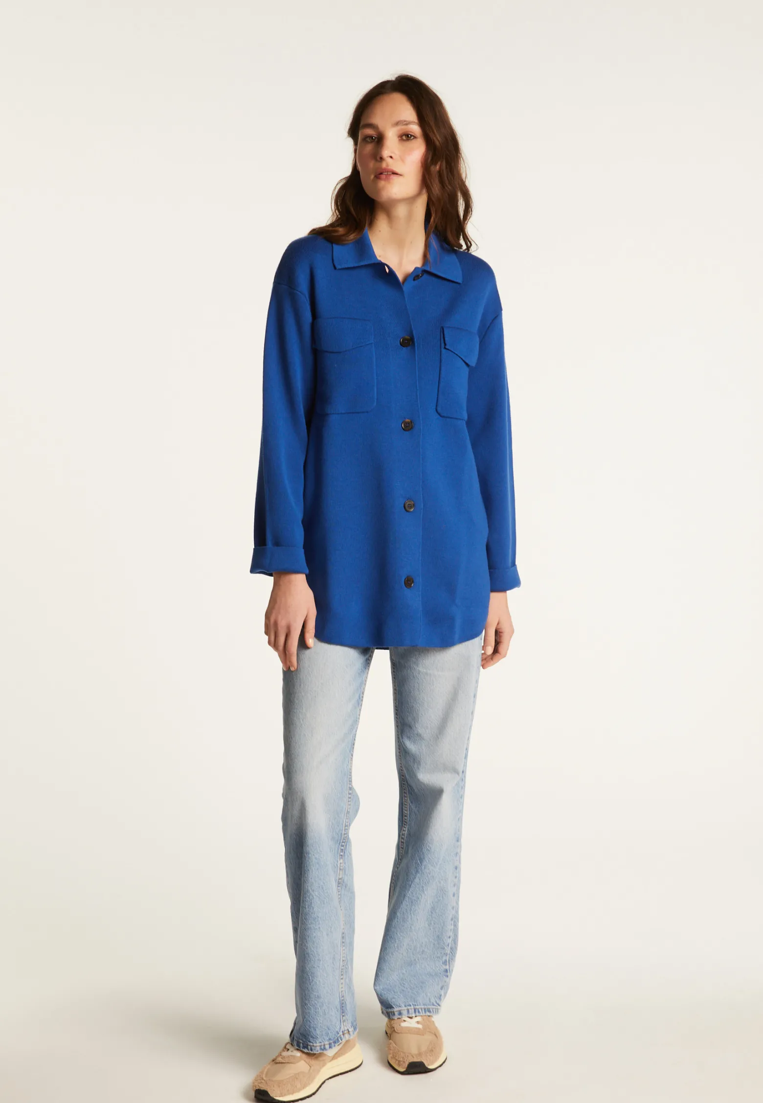 Montagut Button-down jacket with merino wool pockets - Giselle
