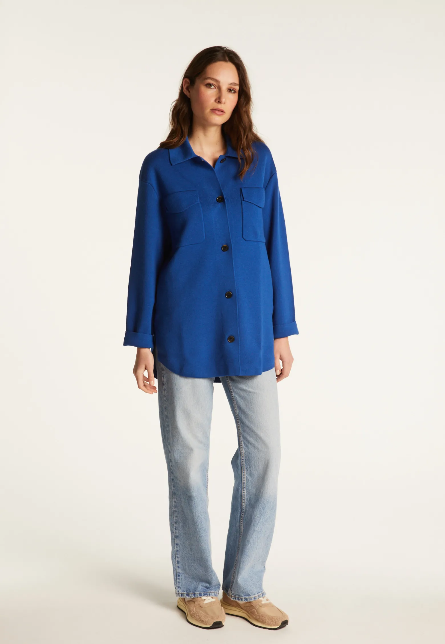 Montagut Button-down jacket with merino wool pockets - Giselle