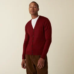 Montagut Buttoned cardigan with logo in merino wool - Etienne
