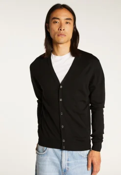 Montagut Buttoned cardigan with logo in merino wool - Etienne