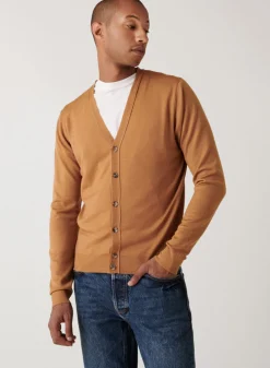 Montagut Buttoned cardigan with logo in merino wool - Etienne