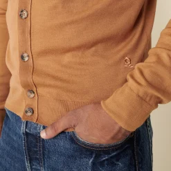 Montagut Buttoned cardigan with logo in merino wool - Etienne