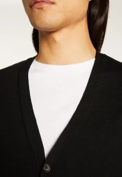 Montagut Buttoned cardigan with logo in merino wool - Etienne