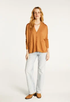 Montagut Buttoned cardigan with pockets in merino wool - Ava