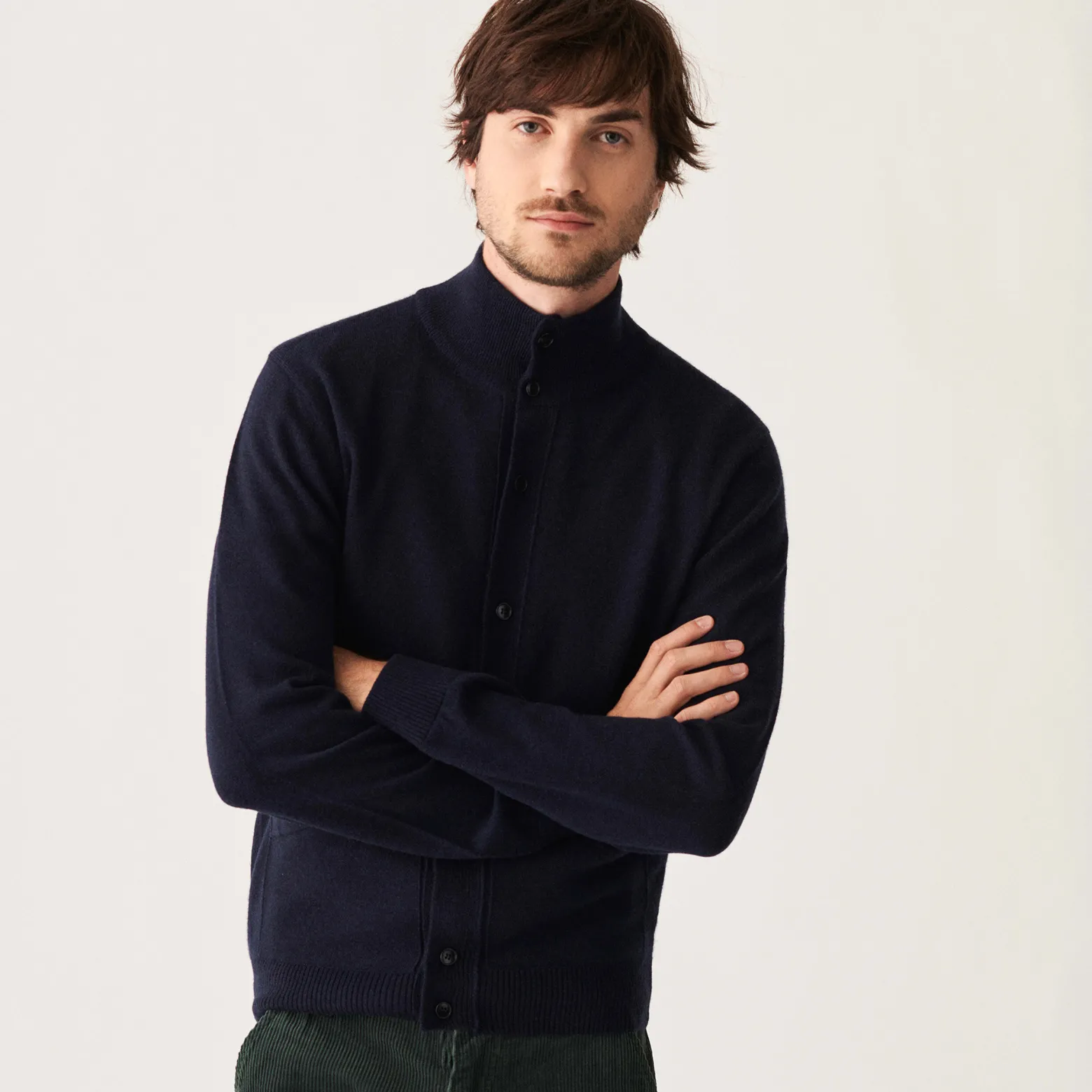Montagut Buttoned cashmere cardigan with pockets - Erwan