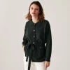 Montagut Buttoned cashmere jacket with polo collar - Clemence
