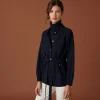 Montagut Buttoned cashmere jacket with polo collar - Clemence