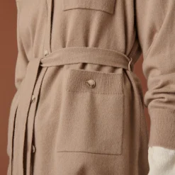 Montagut Buttoned cashmere jacket with polo collar - Clemence