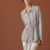 Montagut Buttoned cashmere jacket with polo collar - Clemence