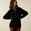 Montagut Buttoned cashmere jacket with polo collar - Clemence