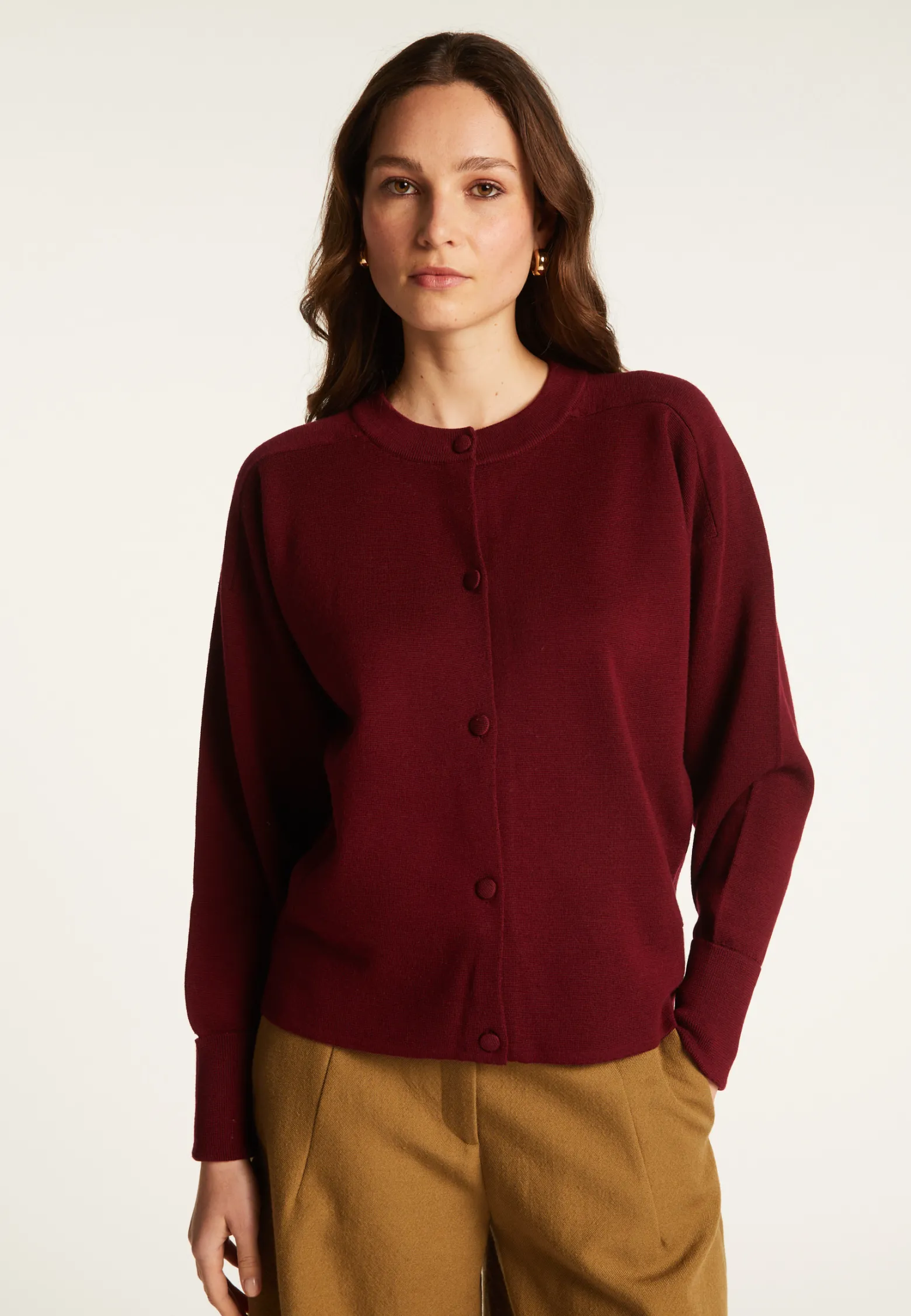Montagut Buttoned jacket with pockets in merino wool - Gaspard