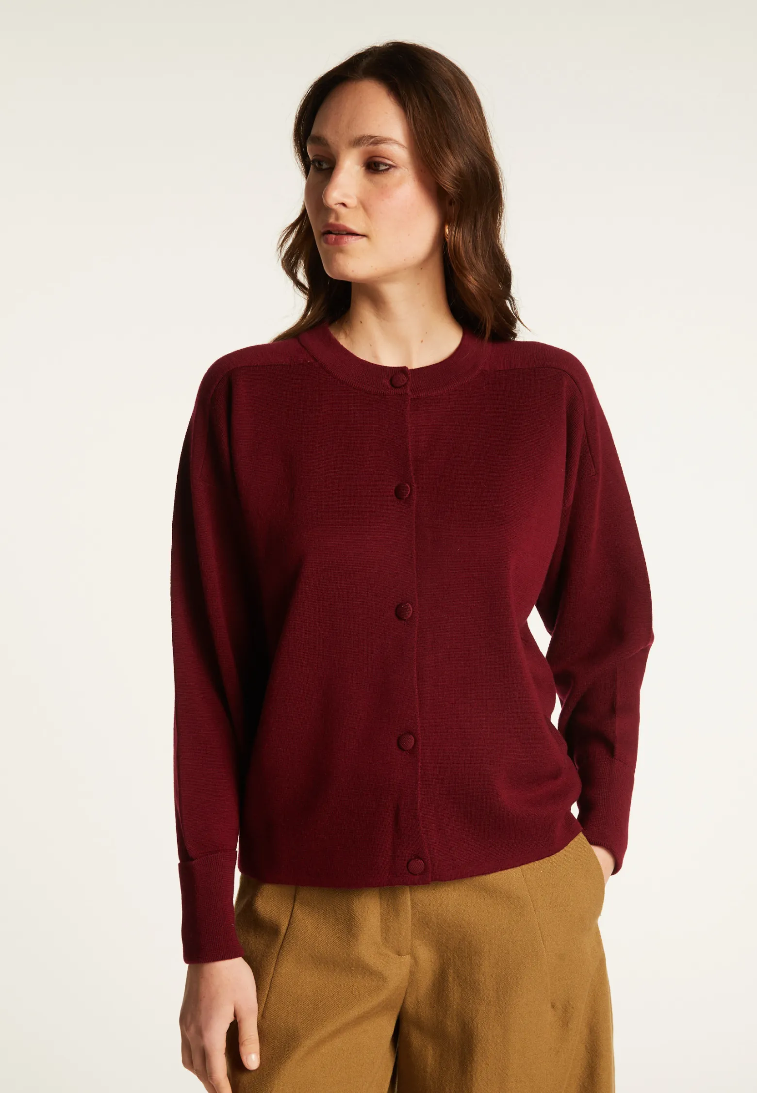 Montagut Buttoned jacket with pockets in merino wool - Gaspard