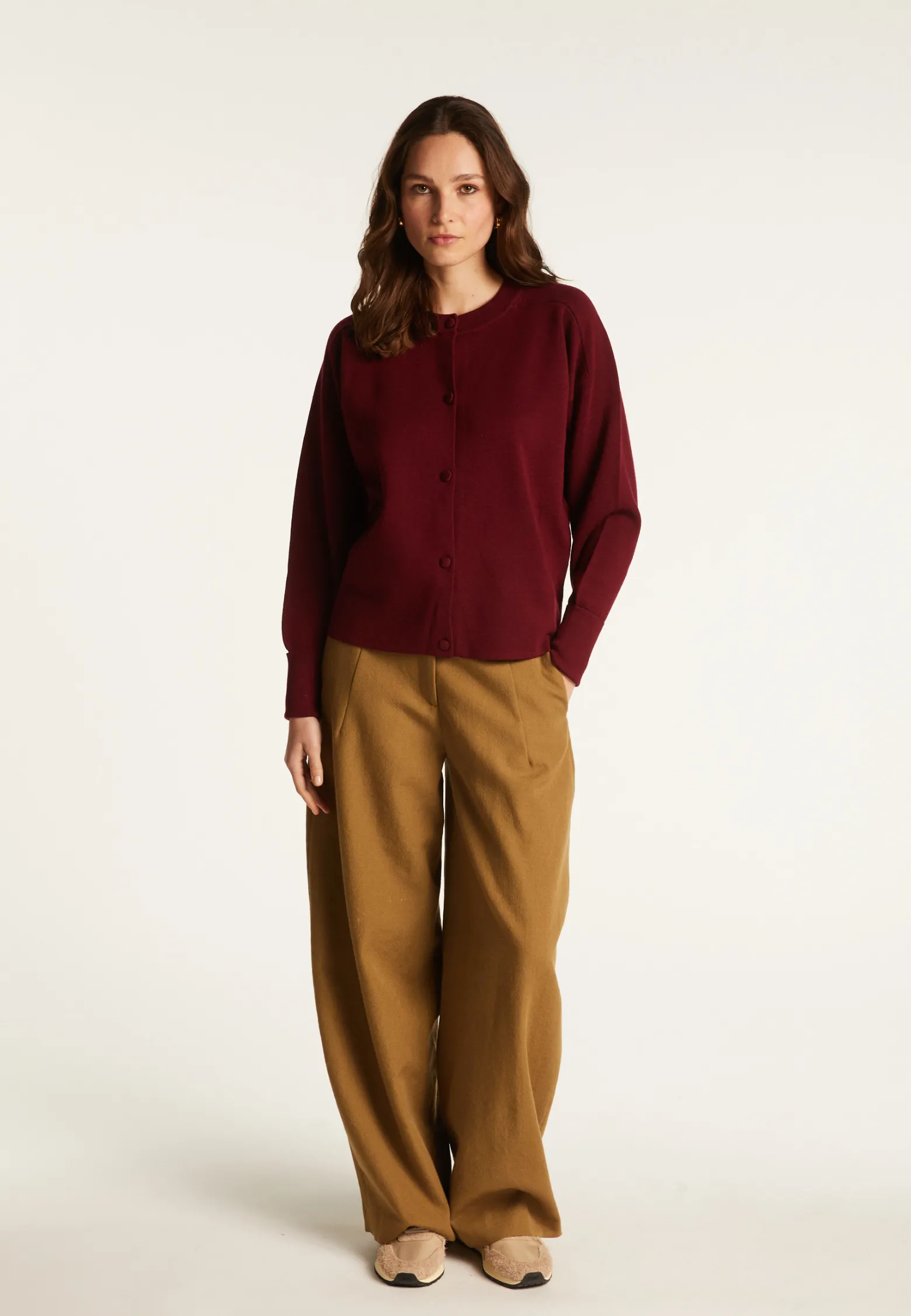 Montagut Buttoned jacket with pockets in merino wool - Gaspard