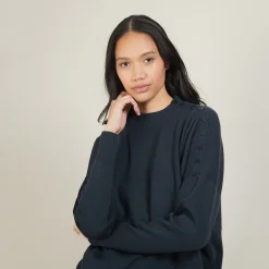 Montagut Buttoned shoulder wool sweater - Gipsy