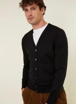 Montagut Buttoned vest with logo in merino wool - Etienne