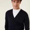 Montagut Buttoned vest with logo in merino wool - Etienne