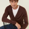 Montagut Buttoned vest with logo in merino wool - Etienne