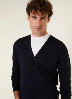 Montagut Buttoned vest with logo in merino wool - Etienne