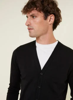 Montagut Buttoned vest with logo in merino wool - Etienne
