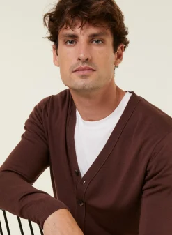 Montagut Buttoned vest with logo in merino wool - Etienne