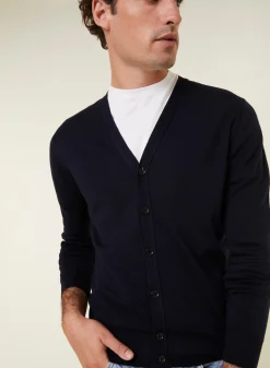 Montagut Buttoned vest with logo in merino wool - Etienne