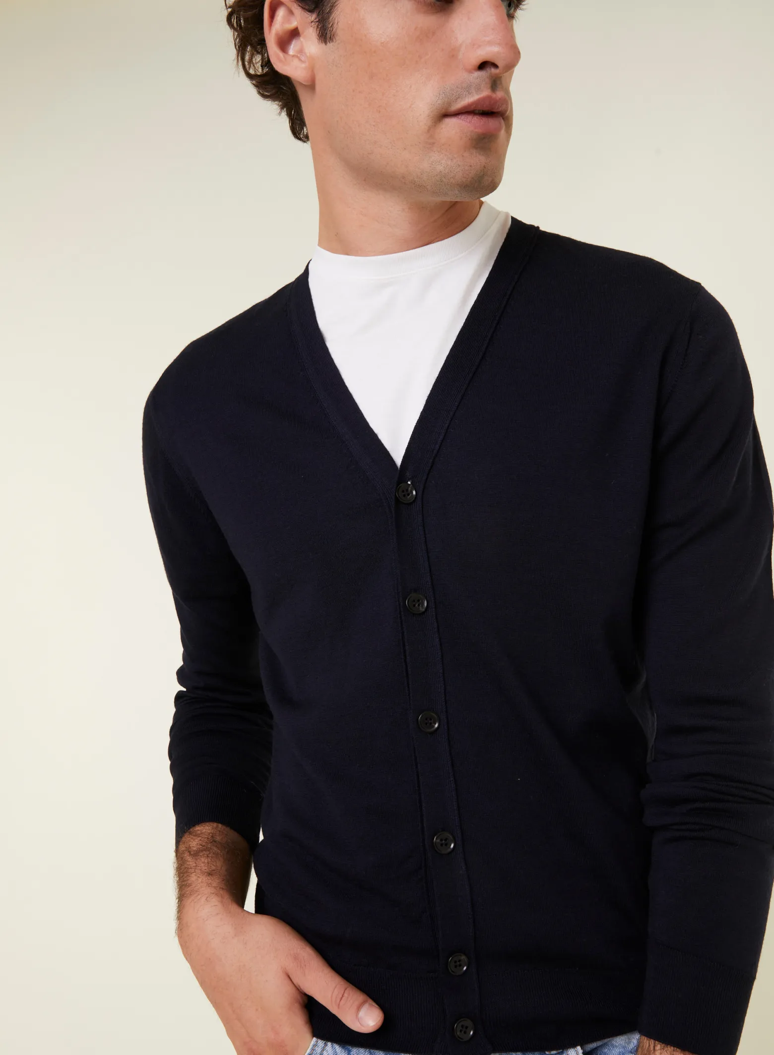 Montagut Buttoned vest with logo in merino wool - Etienne