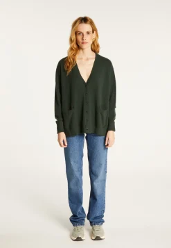 Montagut Buttoned V-neck cardigan with cashmere pockets - Achilla