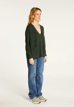 Montagut Buttoned V-neck cardigan with cashmere pockets - Achilla
