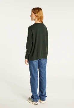 Montagut Buttoned V-neck cardigan with cashmere pockets - Achilla