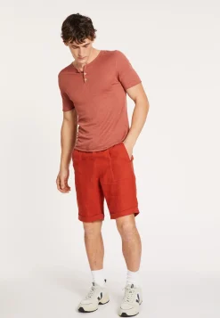Montagut Button-neck T-shirt - LEONCE