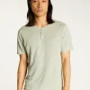 Montagut Button-neck T-shirt - LEONCE