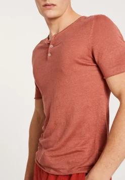 Montagut Button-neck T-shirt - LEONCE