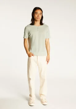 Montagut Button-neck T-shirt - LEONCE